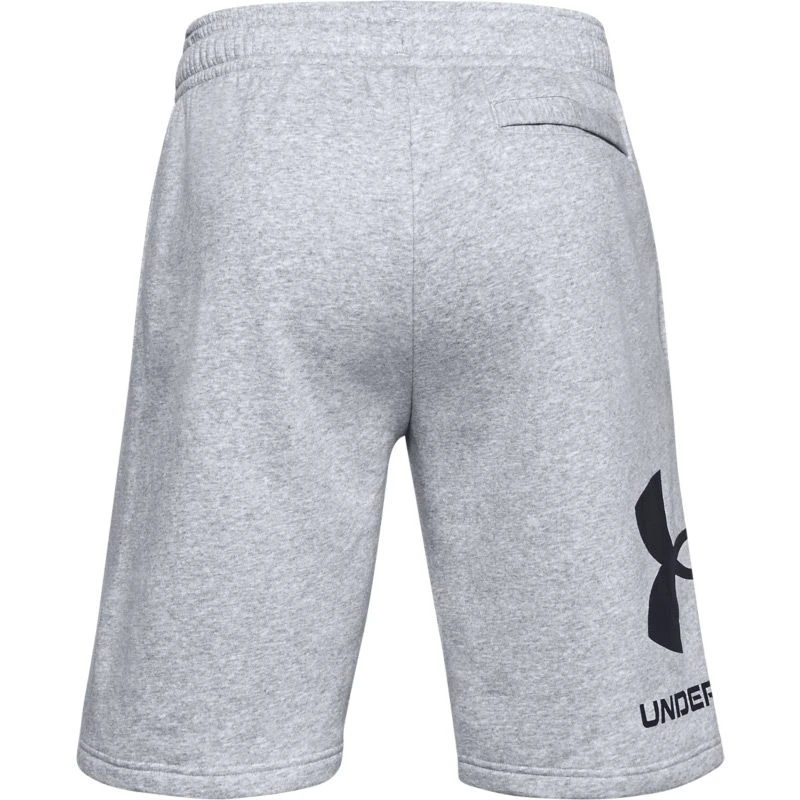 Under Armour Men's UA Rival Fleece Big Logo Shorts Mod Gray Light Heather / Black - Image 7