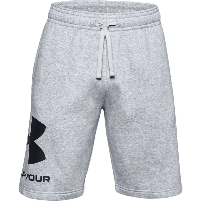 Under Armour Men's UA Rival Fleece Big Logo Shorts Mod Gray Light Heather / Black - Image 5