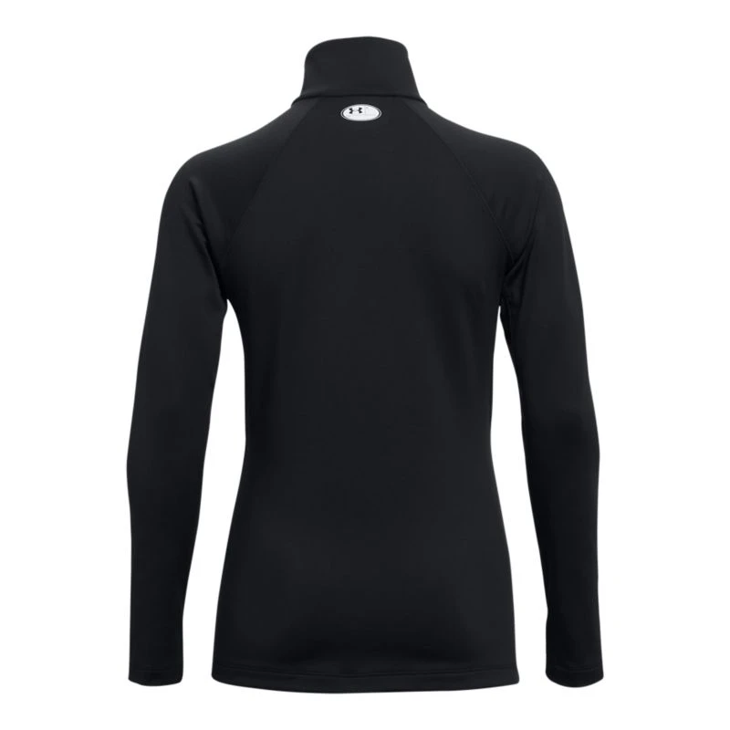 Under Armour Women's UA Authentics ColdGear® Quarter Zip Top Black / White - Image 6
