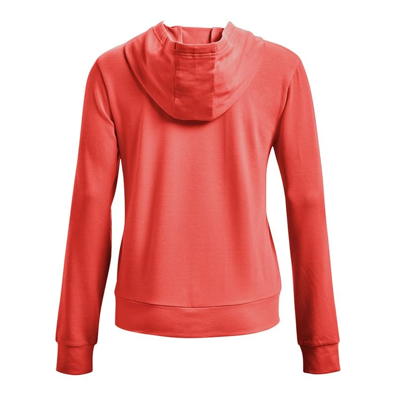 Under Armour Women's Rival Terry Hoodie Vermillion / White - Image 6