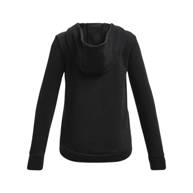 Under Armour Kids' Rival Fleece Full-Zip Hoodie Black / White - Image 2