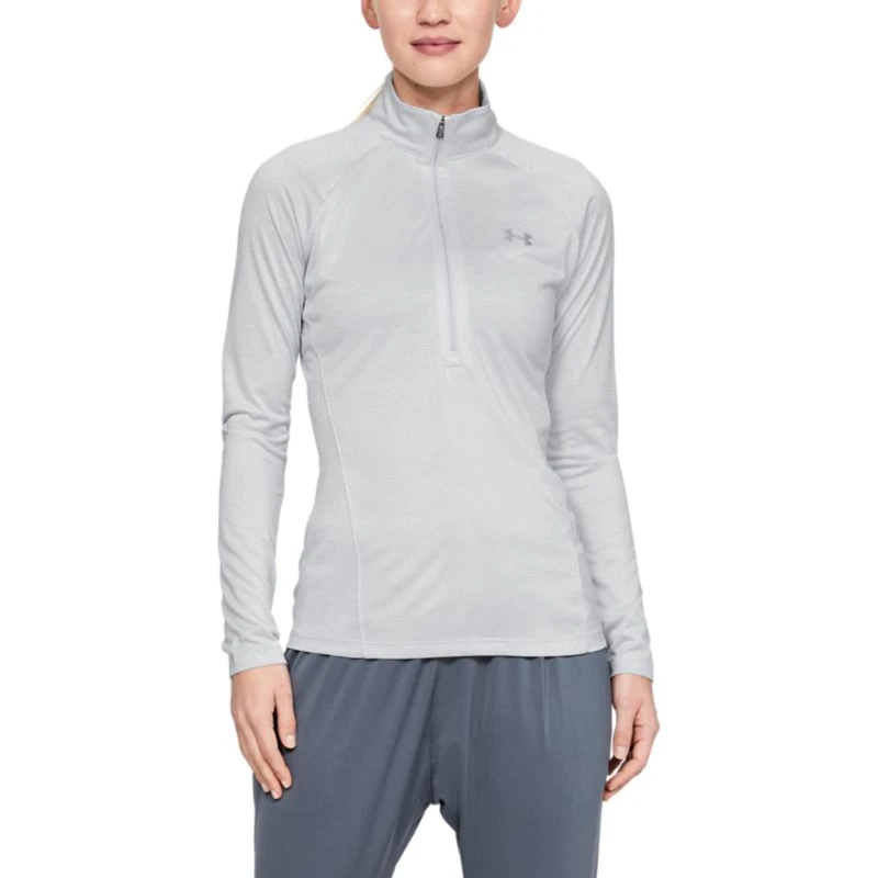 Under Armour Women's UA Techâ„¢ Half Zip Twist Halo Grey / Metallic Silver
