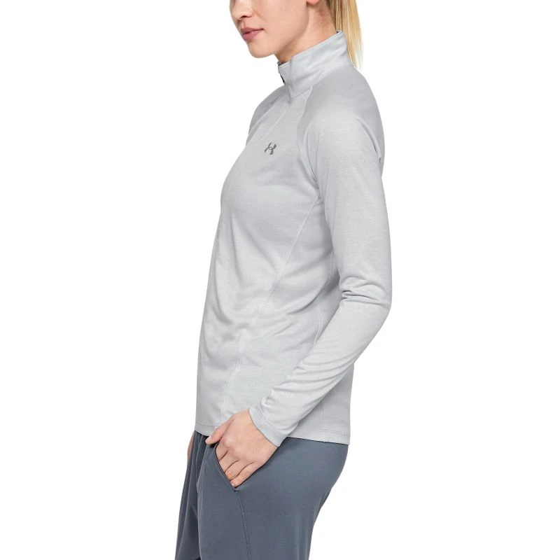 Under Armour Women's UA Techâ„¢ Half Zip Twist Halo Grey / Metallic Silver - Image 2
