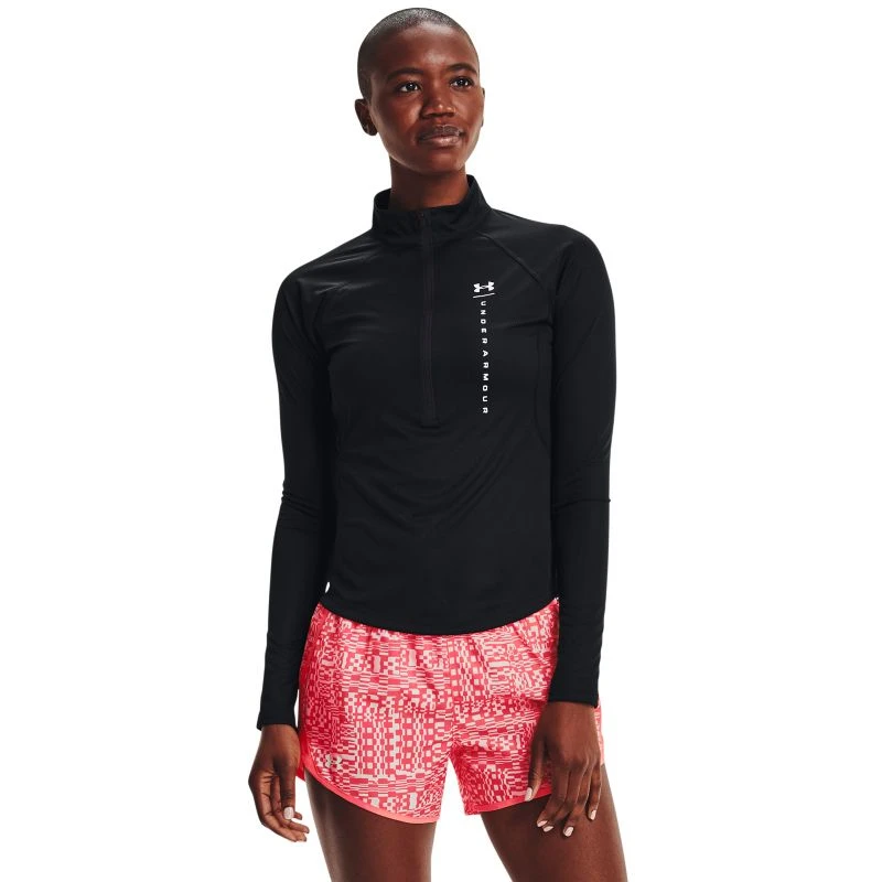 Under Armour Women's UA Speed Stride Attitude Half Zip Top Black / White / Reflective