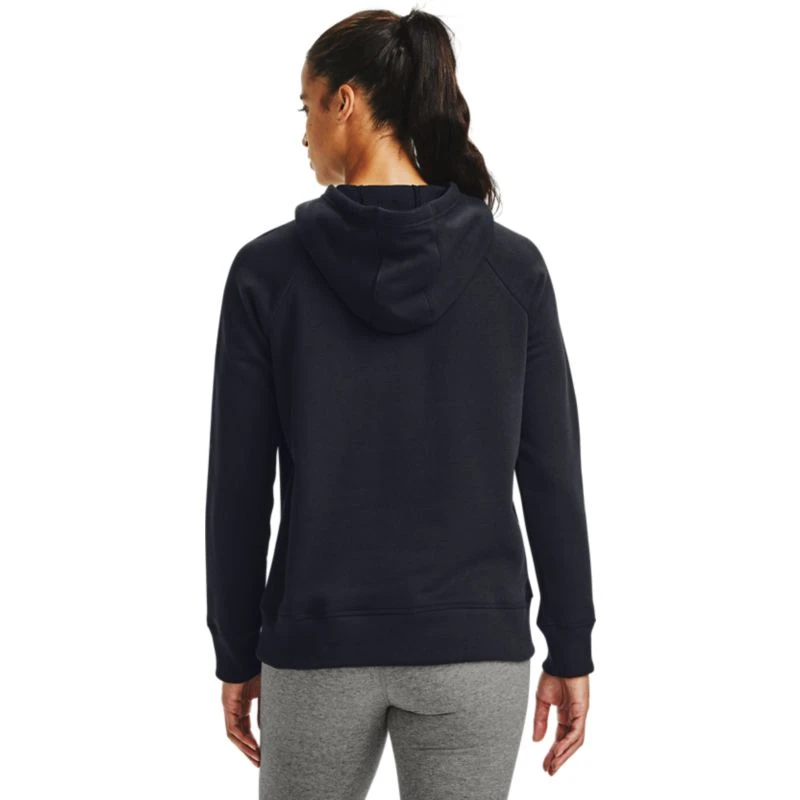 Under Armour Women's UA Rival Fleece HB Hoodie Black / White - Image 2