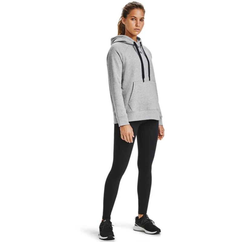 Under Armour Women's UA Rival Fleece HB Hoodie Steel Medium Heather / Black - Image 4