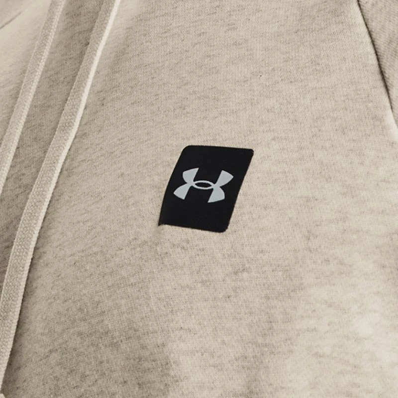Under Armour Men's Rival Fleece Hoodie Stone / Onyx White - Image 3