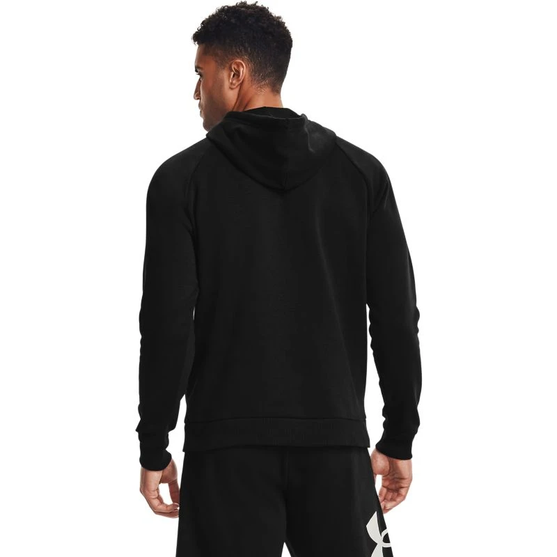 Under Armour Men's UA Rival Fleece Big Logo Hoodie Black / Onyx White - Image 2