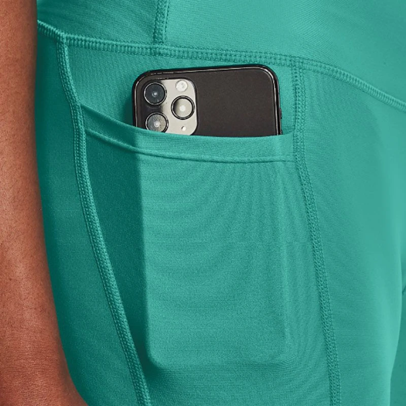 Under Armour Women's HeatGear® Armour No-Slip Waistband Capri Leggings Neptune / Sea Mist - Image 4