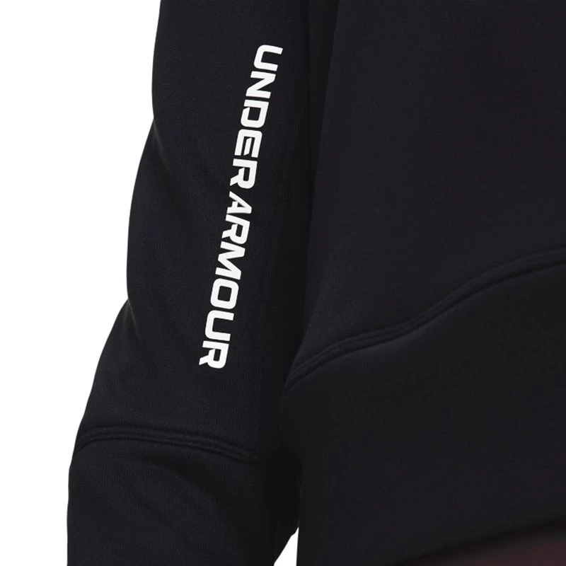 Under Armour Men's Armour Terry Hoodie Black / White - Image 4