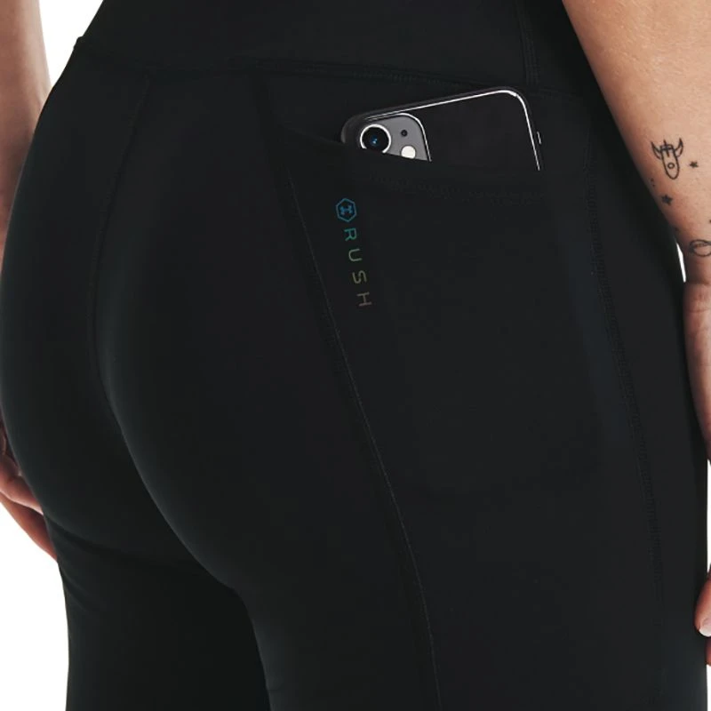 Under Armour Women's UA RUSHâ„¢ No-Slip Waistband Full-Length Leggings Black / Iridescent - Image 5