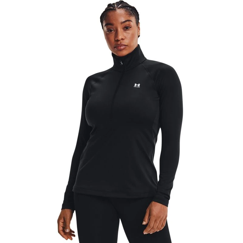 Under Armour Women's UA Authentics ColdGear® Quarter Zip Top Black / White