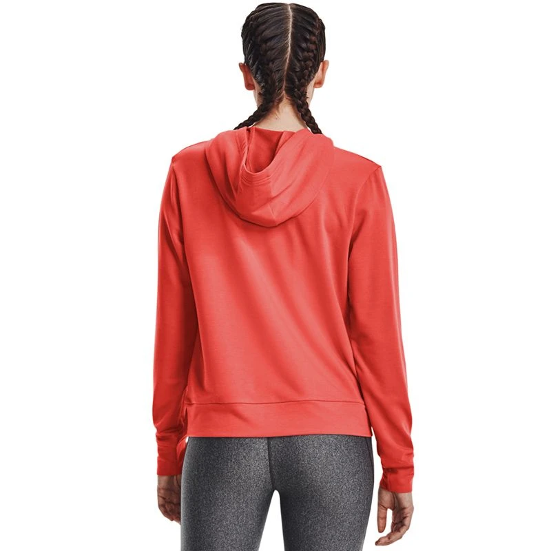 Under Armour Women's Rival Terry Hoodie Vermillion / White - Image 2