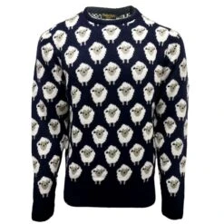 Trad Craft Sheep Knit Jumper Navy