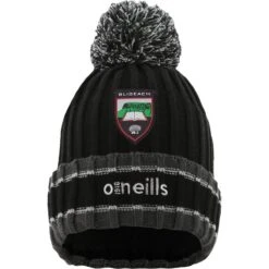 Sligo GAA Kids' Darcy Bobble Hat Black / Dark Grey / Silver