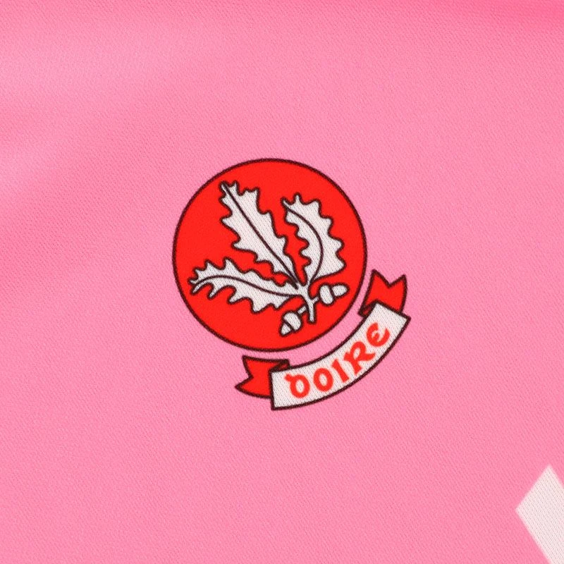 Derry GAA Kids' Short Sleeve Training Top Pink - Image 3
