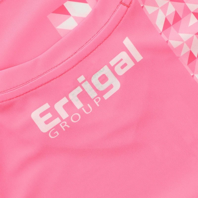 Derry GAA Kids' Short Sleeve Training Top Pink - Image 6