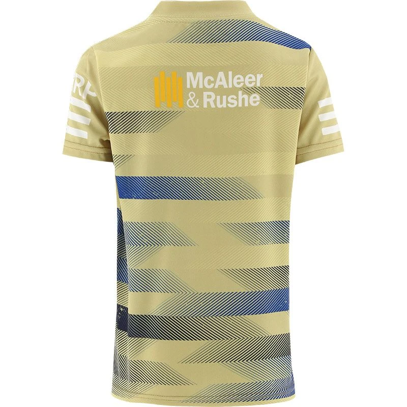 Tyrone GAA Kids' Short Sleeve Training Top Gold / Royal - Image 2