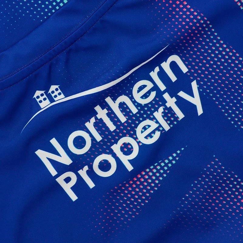 Antrim GAA Player Fit Short Sleeve Training Top Royal / Green - Image 5