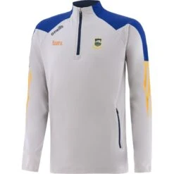 Tipperary GAA Men's Nevada Brushed Half Zip Top Silver / Royal / Amber