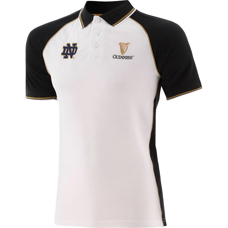 Guinness Men's Notre Dame Polo Shirt Black / White