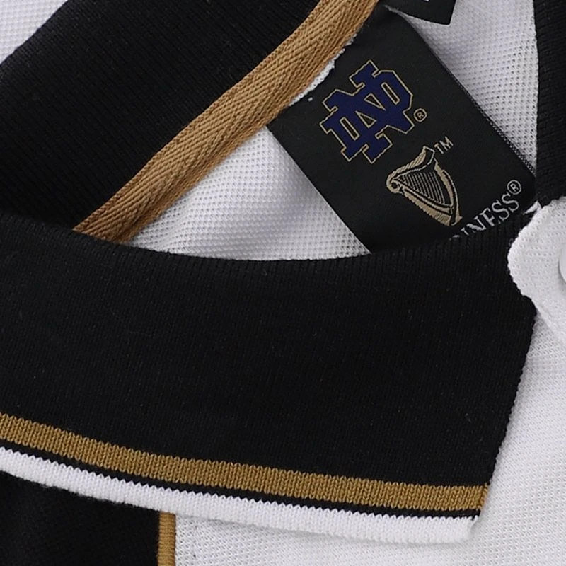 Guinness Men's Notre Dame Polo Shirt Black / White - Image 3