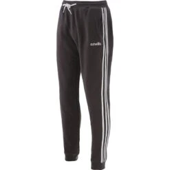 Men's Trigger Fleece Skinny Tracksuit Bottoms Dark Grey / White