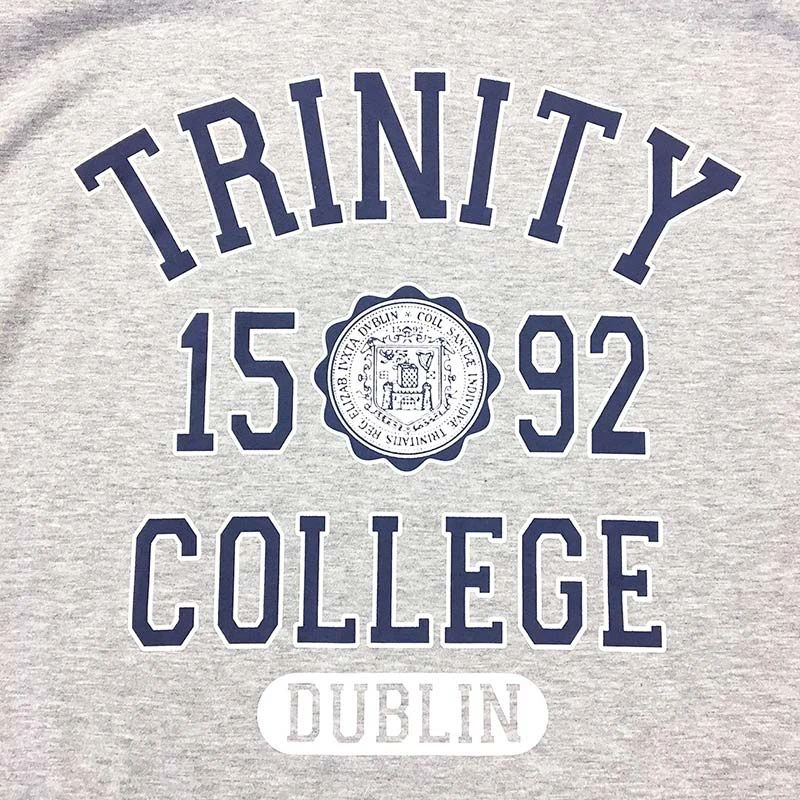 Trinity College Dublin 1592 T-Shirt Grey / Navy - Image 4