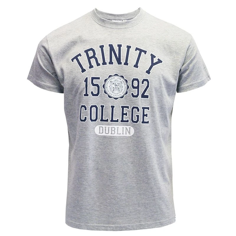 Trinity College Dublin 1592 T-Shirt Grey / Navy - Image 2