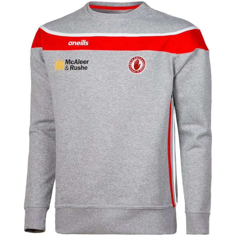 Tyrone GAA Kids' Auckland Crew Neck Fleece Sweatshirt Grey / Red / White