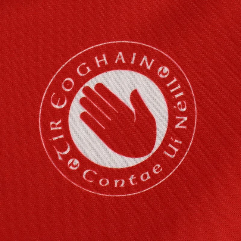 Tyrone GAA Kids' Short Sleeve Training Top Red / Gold - Image 3