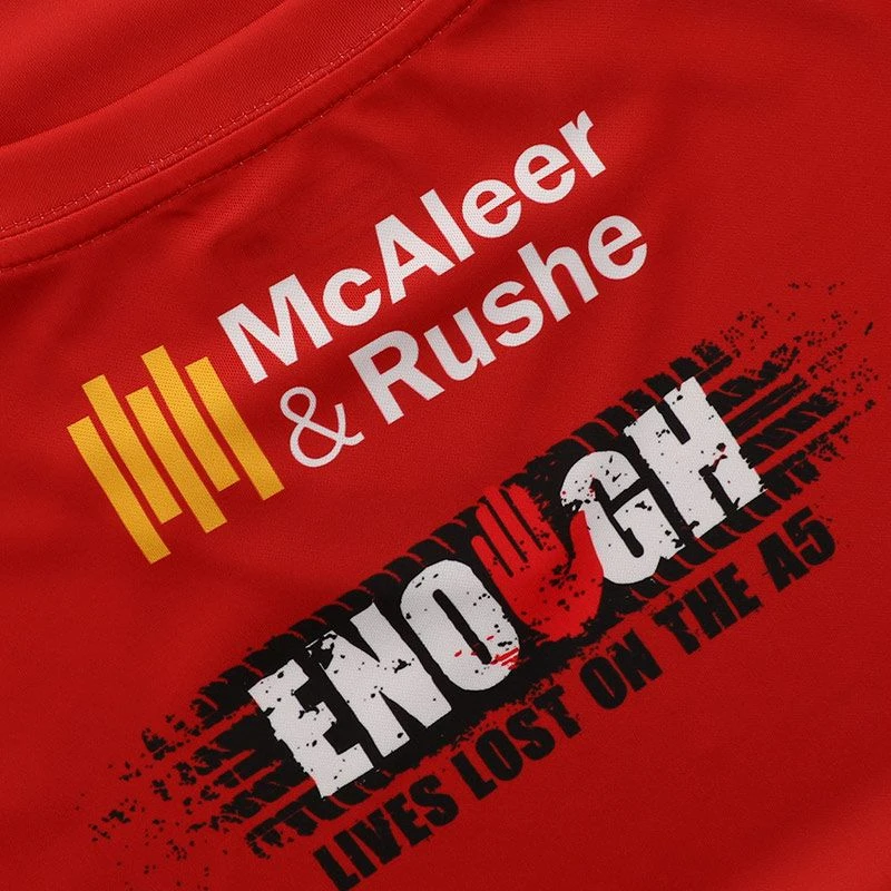 Tyrone GAA Kids' Short Sleeve Training Top Red / Gold - Image 4