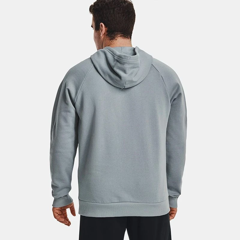 Under Armour Men's Rival Fleece Big Logo Hoodie Harbor Blue / Onyx White - Image 2