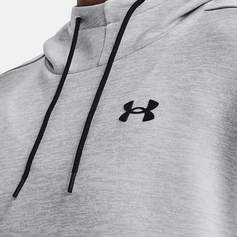 Under Armour Women's Armour FleeceĀ® Left Chest Hoodie Halo Gray Light Heather / Black - Image 4