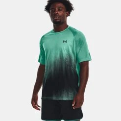 Under Armour Men's UA Techâ„¢ Fade T-Shirt Birdie Green / Black - Tall