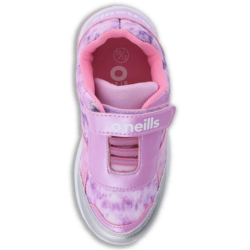 Violet Velcro Light Up Junior Trainers Pink Camo - Image 3