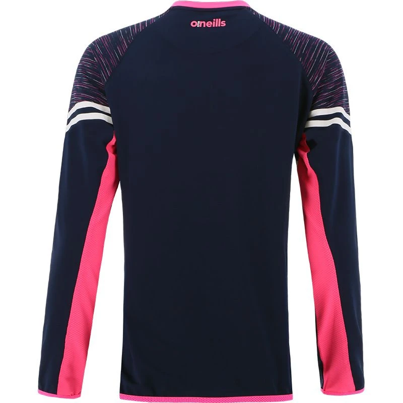 Westmeath GAA Women's Harlem Brushed Crew Neck Top Marine / Pink / White - Image 2