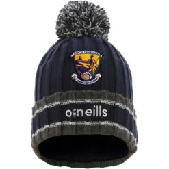 Wexford GAA Kids' Darcy Bobble Hat Marine / Dark Grey / Silver