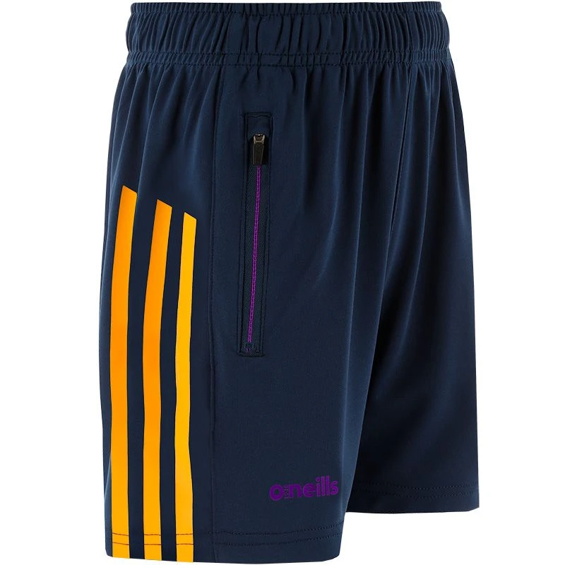 Wexford GAA Kids' Dolmen Training Shorts Marine / Purple / Amber - Image 2