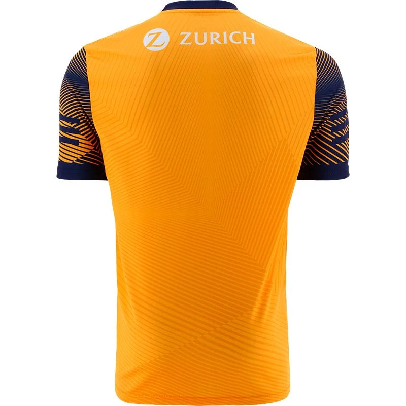 Wexford GAA Hurling Player Fit Short Sleeve Training Top Orange / Marine - Image 4