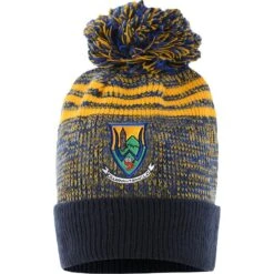 Wicklow GAA Harlem Knitted Bobble Hat Marine / Royal / Amber