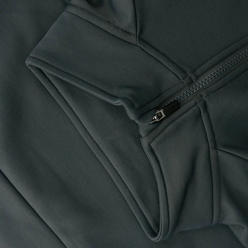 Men's Zack Half Zip Top Dark Grey / Silver - Image 5